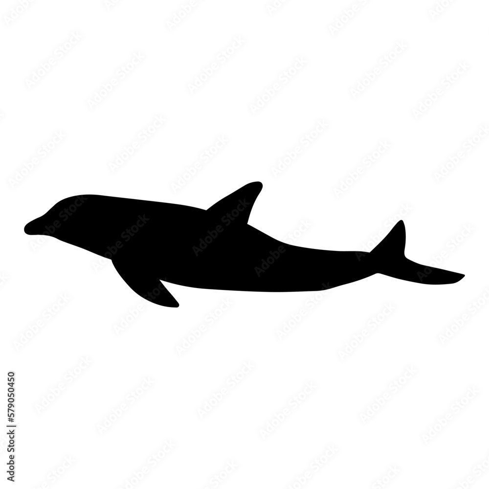 Nautical Dolphin. Sea Underwater animal. Vector illustration Nautical Dolphin. Sea Underwater animal. Vector illustration