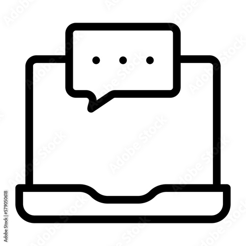 chat box line icon