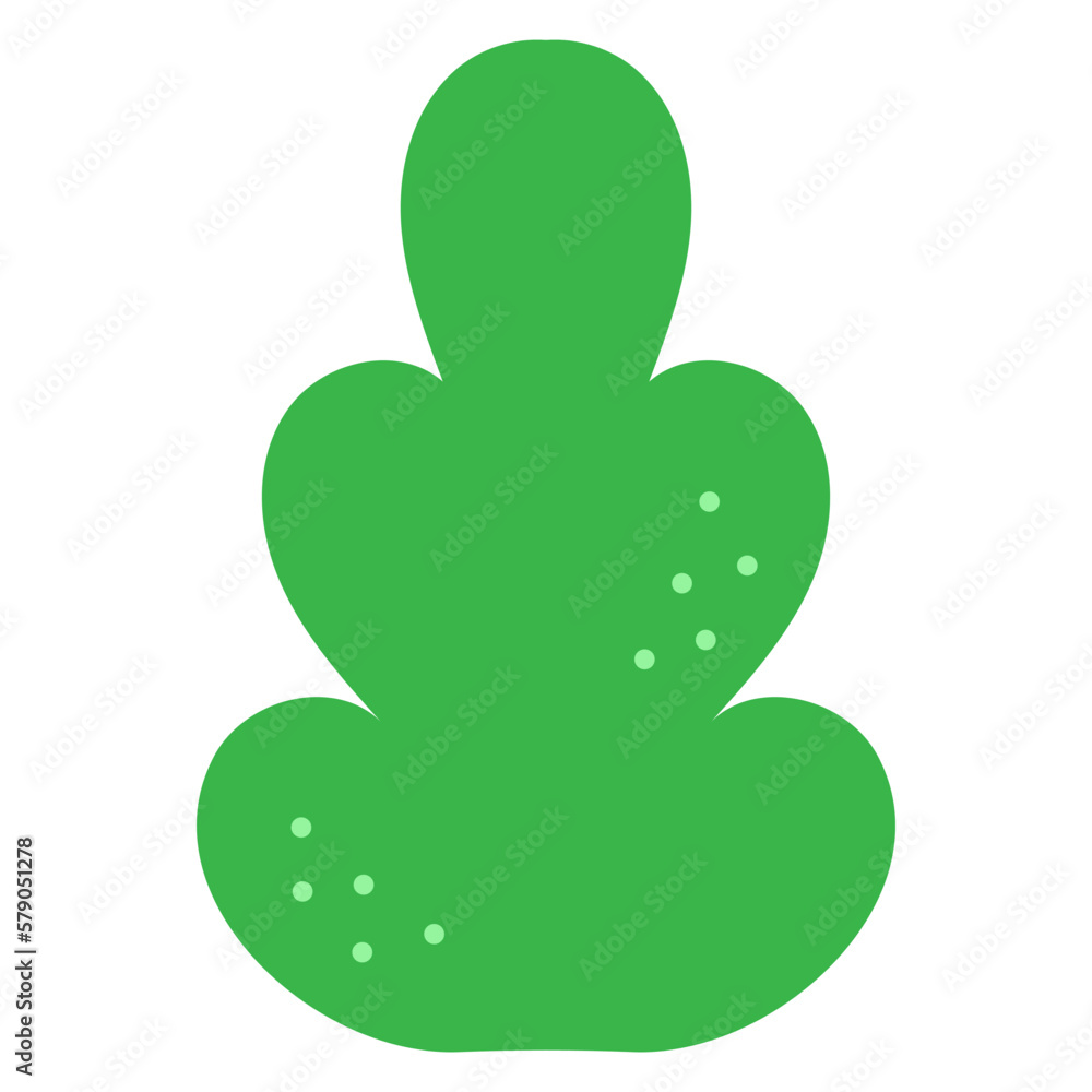 Green shrub doodle illustration. Isolated vector illustration Green shrub doodle illustration. Isolated vector illustration