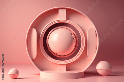 3d render of a pink background