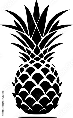 Pineapple | Minimalist and Simple Silhouette - Vector illustration
