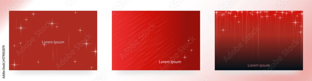 Obraz premium 色がきれいな 星空の背景３点セット ベクターカード