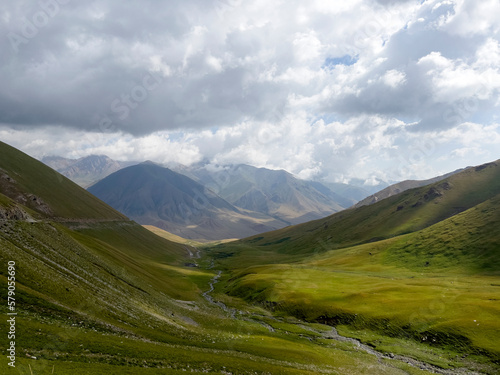 A beautiful landscape under the cloudy sky.