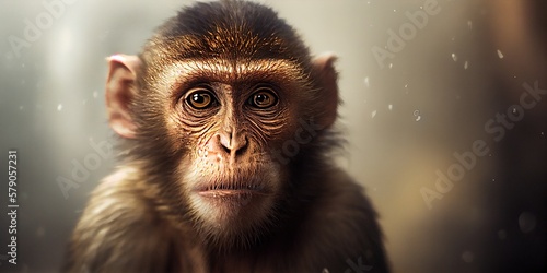 Tableau sur toile Monkey close-up