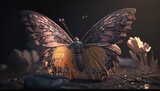 Butterfly. Fantasy wildlife animal nature. Generative AI technology.