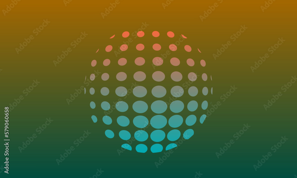 Illustration of circles that are blue and orange based on background lighting.
