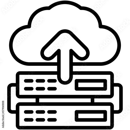 server and cloud computing concept icon