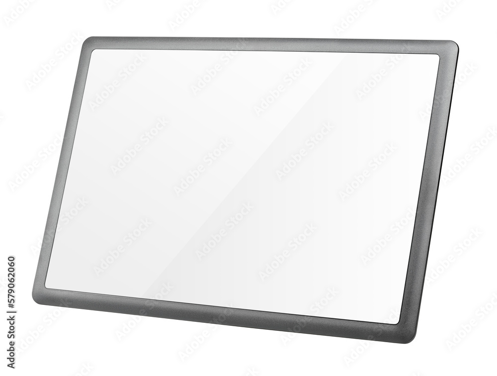 Modern black tablet pc isolated on transparent background Modern black tablet pc isolated on transparent background