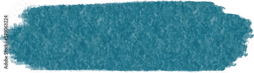 Paint brush stroke in blue color. Artistic design element, grungy background vector illustration