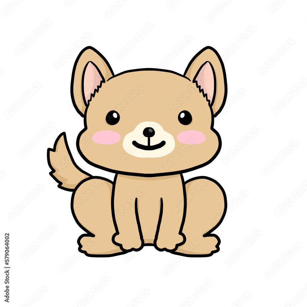 mix Dog character illustration, 믹스 강아지 캐릭터 일러스트 