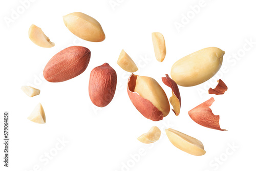 air peanut.ingredient nut isolated.macro peanut butter healthy food.half nut png.banner size
