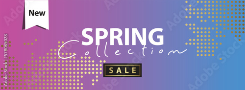 Sale banner - spring collection - new - discount banner