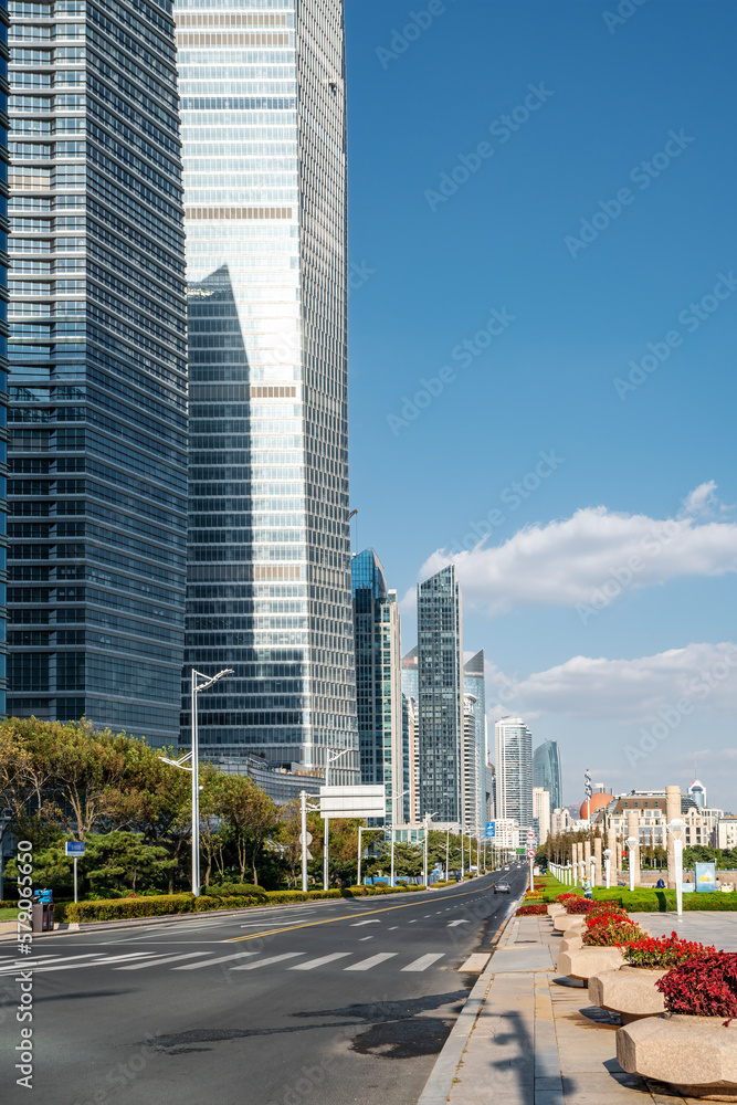 Road ground and urban landscape