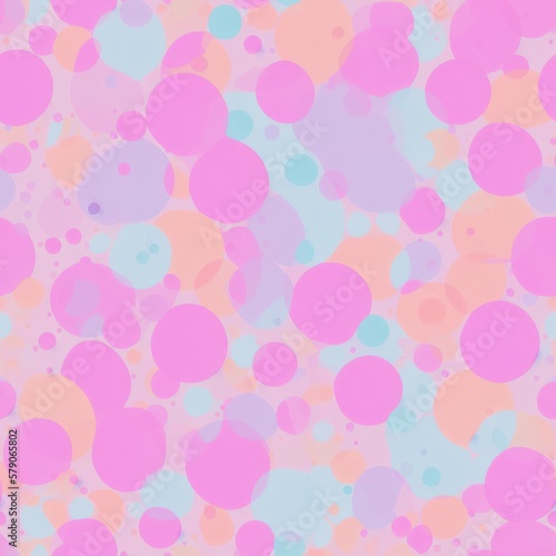 Abstract seamless background with dots, pattern with a pastel color palette, generative ai