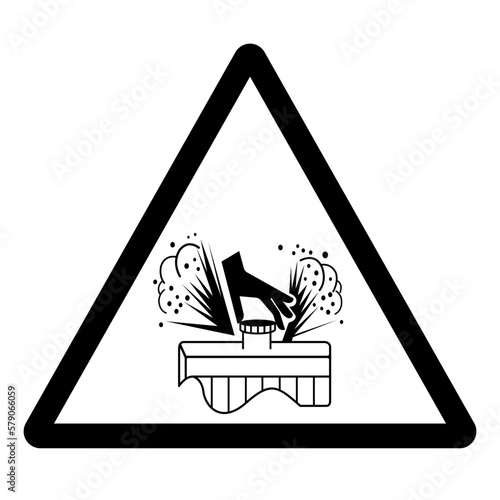 Warning Hazardous Explosive Release Of Pressure Valve Symbol Sign ,Vector Illustration, Isolate On White Background Label. EPS10
