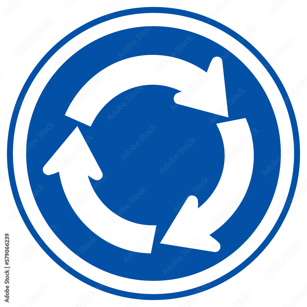 Roundabout Traffic Road Sign,Vector Illustration, Isolate On White Background Icon. EPS10 Roundabout Traffic Road Sign,Vector Illustration, Isolate On White Background Icon. EPS10