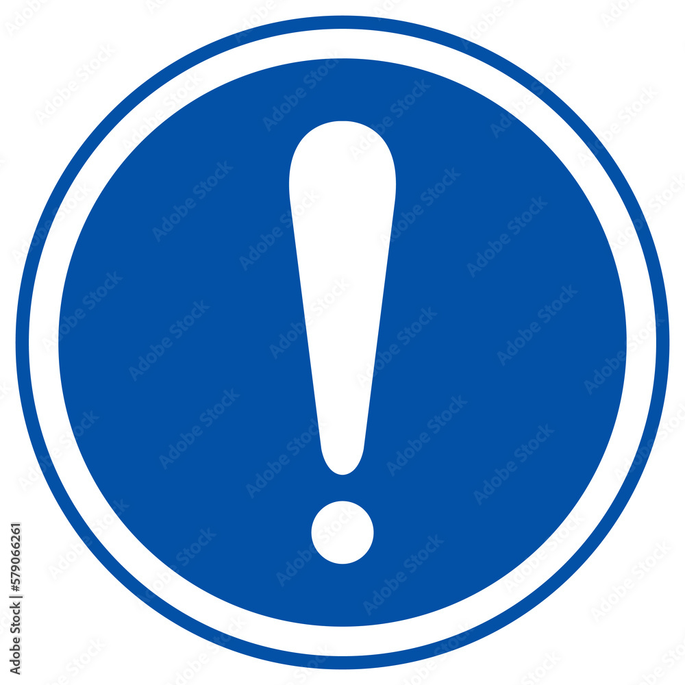 Warning Or Caution Blue Symbol Sign,Vector Illustration, Isolate On White Background Label. EPS10 Warning Or Caution Blue Symbol Sign,Vector Illustration, Isolate On White Background Label. EPS10