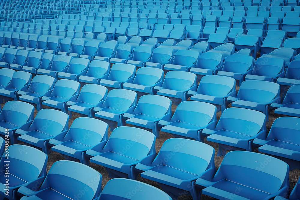 Naklejka premium empty seat stadium. Photo generative AI
