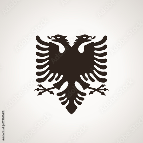 Symbol from the flag of Albania photo