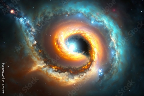 Spiral Galaxy in the Vastness of Space, generative ai