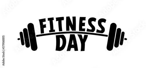 National fitness day, was created to motivate people from all over the world to get fit. Barbell weight or strength symbol or logo. For hands lifted barbell weight. Weightlifting training concept.