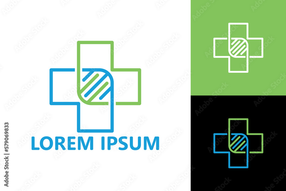Medical DNA logo template design vector Medical DNA logo template design vector