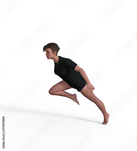 Girl with black shirt