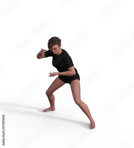 Girl with black shirt