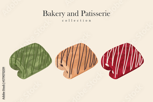 Dessert pastry vector cake event party traditional japanese chinese icon element eat summer food art