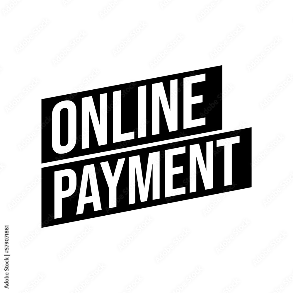 Fototapeta premium Online payment digital icon label button design vector