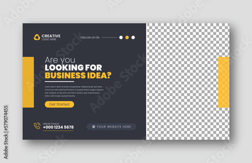 Business youtube thumbnail and we banner template
