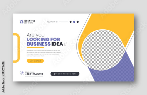Business youtube thumbnail and we banner template
