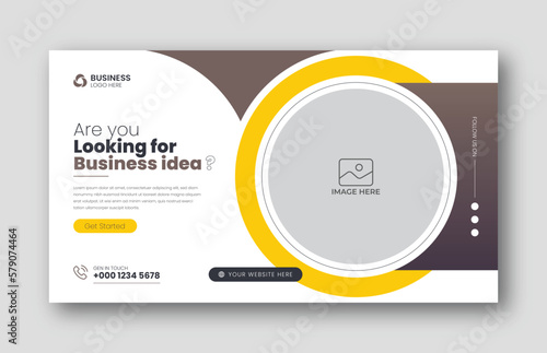 Business youtube thumbnail and we banner template