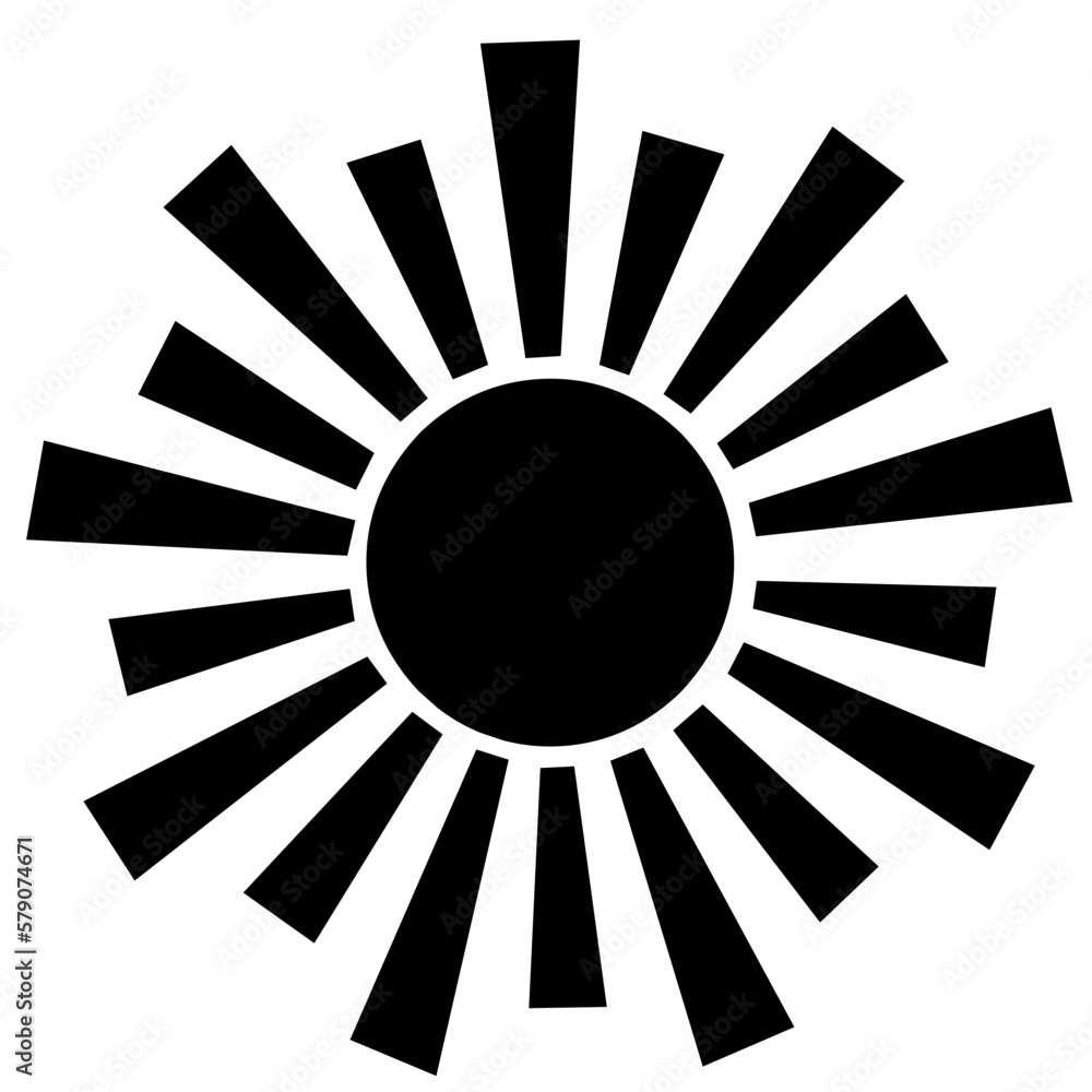 Vector Doodle Sun, Set of Hand Drawn Funny Icons