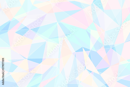 背景イラスト_三角形モザイク_水色