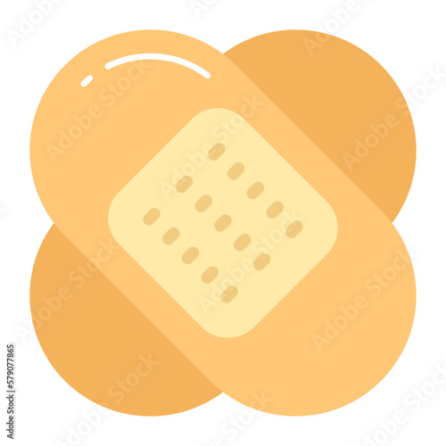 Medical icon of first aid bandage, vector design medical plaster