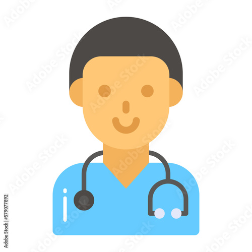A professional avatar of medical icon vector trendy design medical doctor