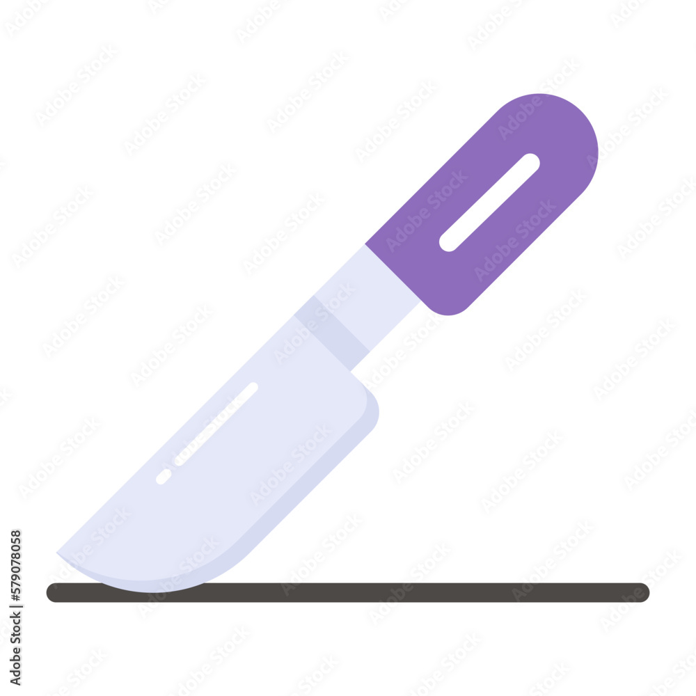 A new trendy style of surgical knife, vector icon A new trendy style of surgical knife, vector icon