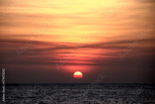 sunset in the sea | so beautiful scenery | A nice sight. Looks very nice|
