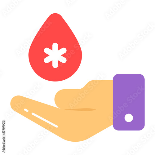 An amazing vector design of blood donation in editable style, premium icon