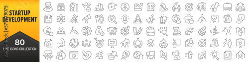 Startup and development line icons collection. Big UI icon set in a flat design. Thin outline icons pack. Vector illustration EPS10