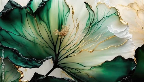 Obraz Beautiful abstract ink texture background, made with generative ai