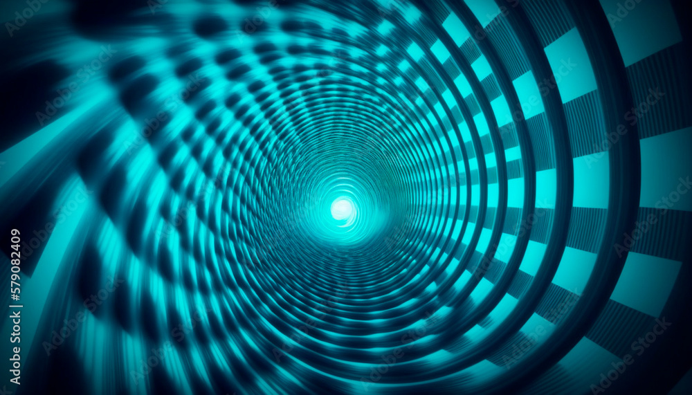 Dimensions Collide Abstract Representation of a Vortex Tunnel Leading