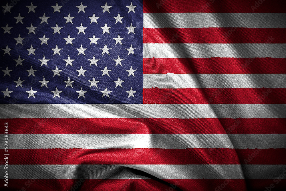 Smooth curve American flag waving in the wind use as rememory concepts Smooth curve American flag waving in the wind use as rememory concepts