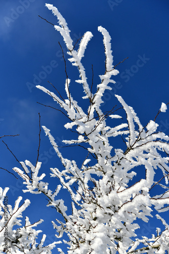 Wunderschöne Winterlandschaft bei sonnigem Wetter