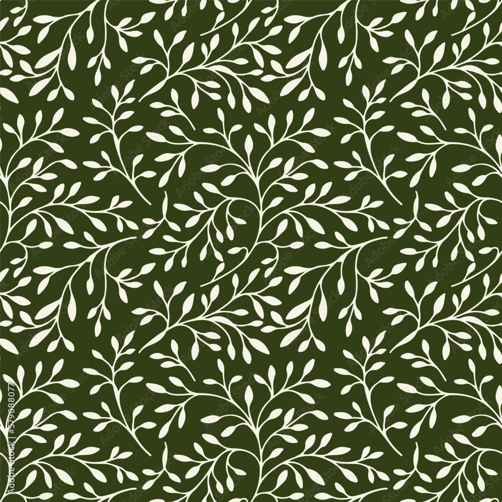 Floral simple leaves design seamless pattern for textile