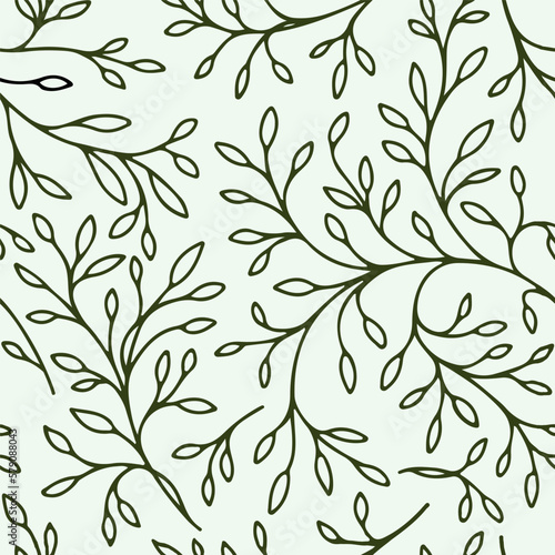 Floral simple leaves design seamless pattern for textile