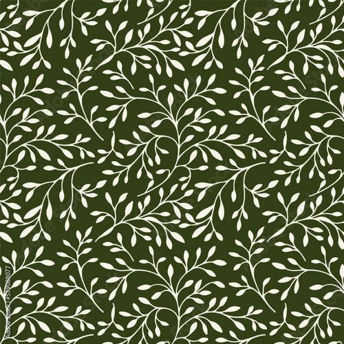 Floral simple leaves design seamless pattern for textile