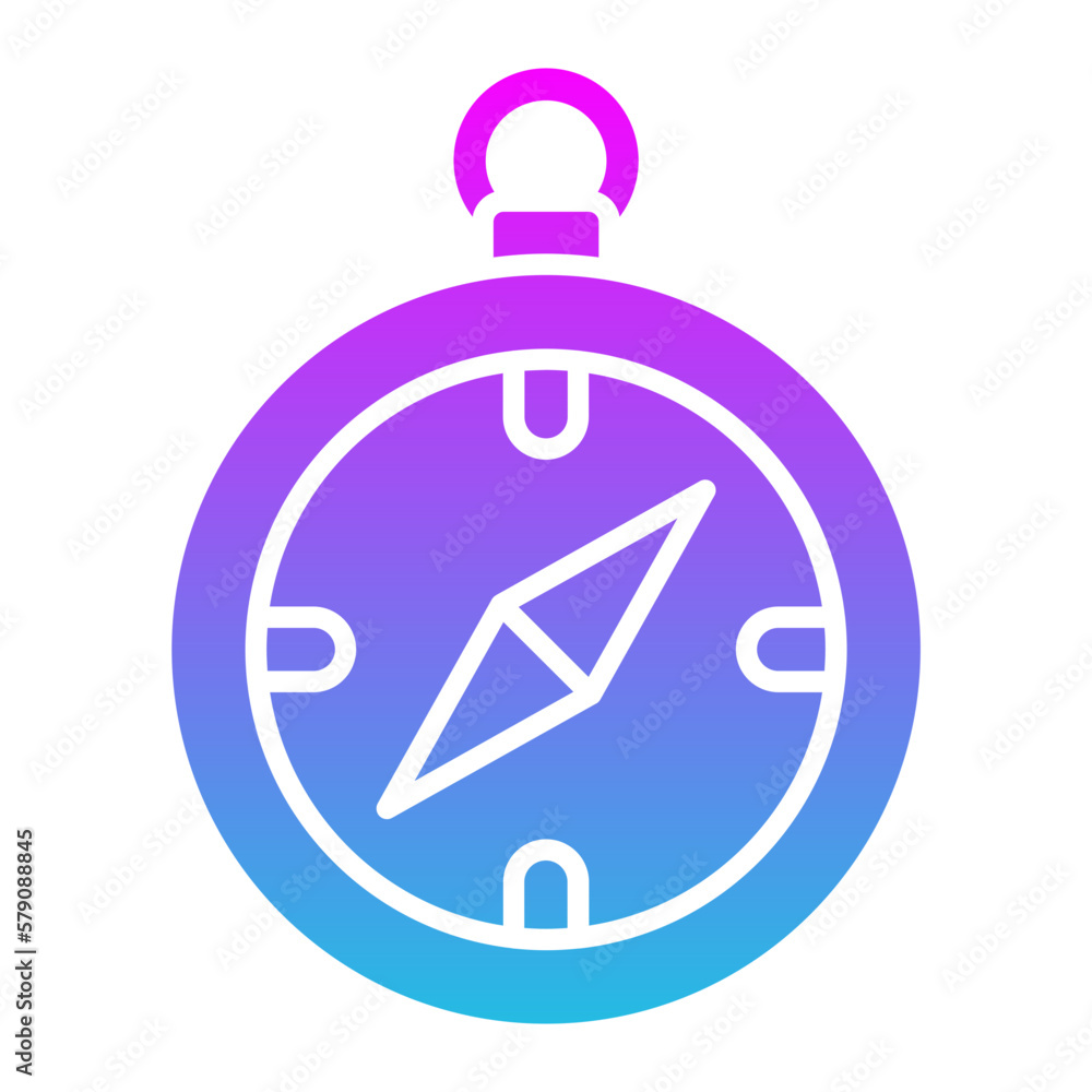Compass Glyph Gradient Icon Compass Glyph Gradient Icon