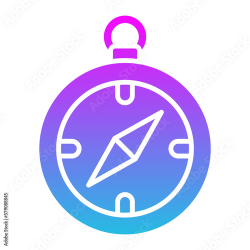 Free Download Compass Glyph Gradient Icon - GFXLoad